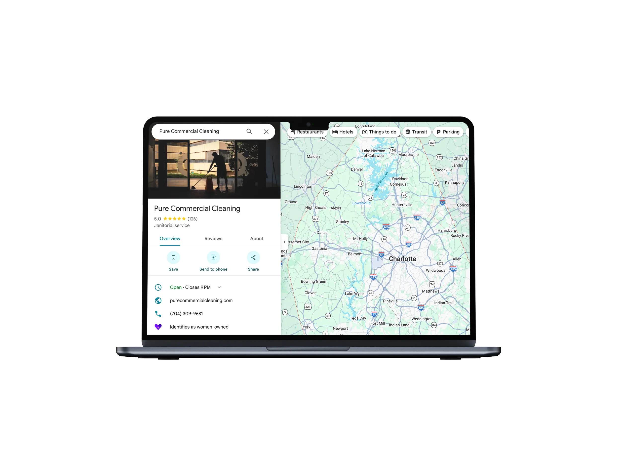 Pure Commercial Cleaning on Google